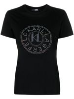 Karl Lagerfeld t-shirt en coton biologique à logo - Noir