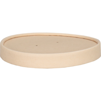 Depa Deksel | soepbeker | Karton + PE | rond | Ø117mm | naturel | 500 stuks