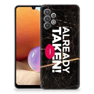Samsung Galaxy A32 4G | A32 5G Enterprise Editie | Siliconen hoesje | met naam Already Taken Black