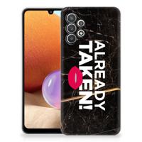 Samsung Galaxy A32 4G | A32 5G Enterprise Editie | Siliconen hoesje | met naam Already Taken Black