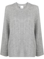 Allude pull nervuré à détails de strass - Gris