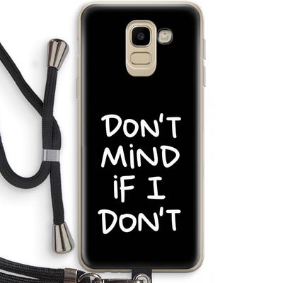 Don't Mind: Samsung Galaxy J6 (2018) Transparant Hoesje met koord
