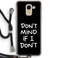 Don't Mind: Samsung Galaxy J6 (2018) Transparant Hoesje met koord