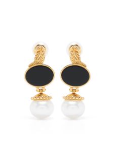 Gunia Project Naive Birds pearl-embellished earrings - Or