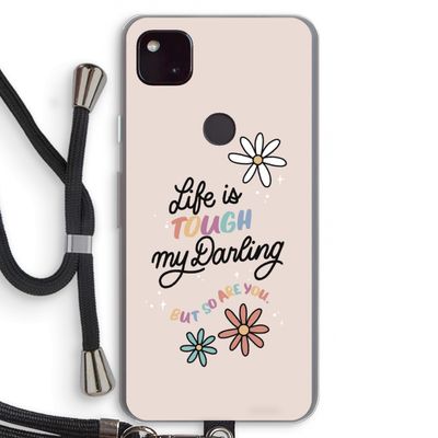 Tough Life: Pixel 4a 5G Transparant Hoesje met koord