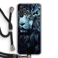 Darkness Lion: Samsung Galaxy A32 5G Transparant Hoesje met koord