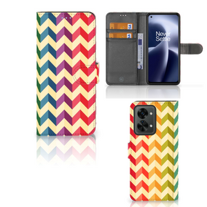 OnePlus Nord 2T Telefoon Hoesje Zigzag Multi Color