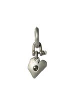 Parts of Four boucle d'oreille Jazz's Solid Heart en argent sterling sertie de diamants - thumbnail