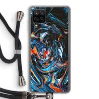 Black Unicorn: Samsung Galaxy A12 Transparant Hoesje met koord