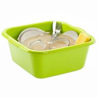 Plasticforte afwasteil - afwasbak - vierkant - kunststof - 10 liter - 36 x 34 x 15 cm - Groen
