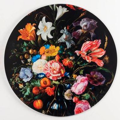 Decopaneel Bloemen - MDF - Ø70 cm