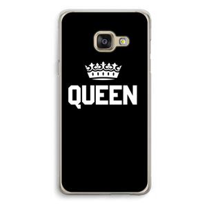 Queen zwart: Samsung Galaxy A3 (2016) Transparant Hoesje