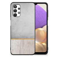 Samsung Galaxy A32 5G Houten Print Telefoonhoesje Wood Concrete