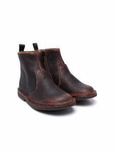 Pèpè bottines en cuir grainé - Marron