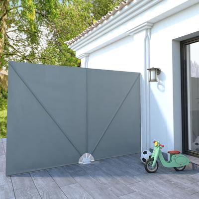 Terrasscherm inklapbaar 300x200 cm grijs