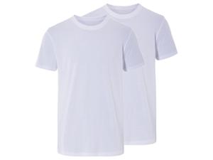 LIVERGY 2 heren T-shirts (Wit, S)