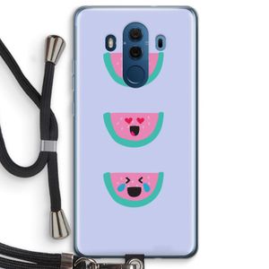 Smiley watermeloen: Huawei Mate 10 Pro Transparant Hoesje met koord