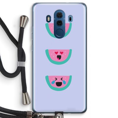 Smiley watermeloen: Huawei Mate 10 Pro Transparant Hoesje met koord