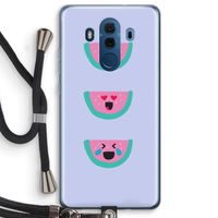 Smiley watermeloen: Huawei Mate 10 Pro Transparant Hoesje met koord