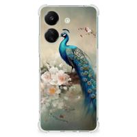 Case Anti-shock voor Xiaomi Redmi 13C 4G Vintage Pauwen