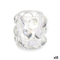 Kaarshouder Gift Decor Transparant Kristal 8,4 x 9 x 8,4 cm Microbolletjes (12 Stuks)