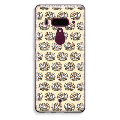 Slapende poes: HTC U12+ Transparant Hoesje