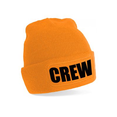 Crew muts/beanie onesize unisex - oranje Crew muts/beanie onesize unisex - oranje