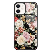 iPhone 12 glazen hardcase - Flowerpower