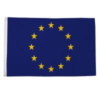 Klein formaat supporters vlag Europa - 60 x 90 cm - Landen feestartikelen - polyester
