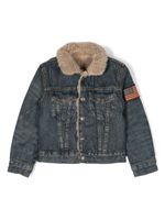 Ralph Lauren Kids veste en jean à col en peau lainé artificielle - Bleu - thumbnail