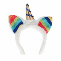 Feest eenhoorn hoofdband regenboog voor volwassenen   - - thumbnail
