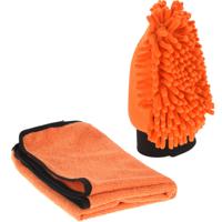 Auto washandschoen en microvezel doek - auto wassen - microfiber - thumbnail