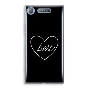 Best heart black: Sony Xperia XZ1 Transparant Hoesje