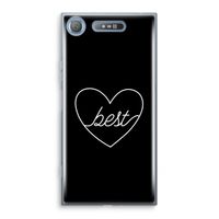 Best heart black: Sony Xperia XZ1 Transparant Hoesje