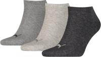Puma Sneakersokken 3-Pack Antraciet Melange-35/38