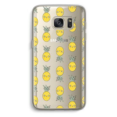 Ananas: Samsung Galaxy S7 Transparant Hoesje