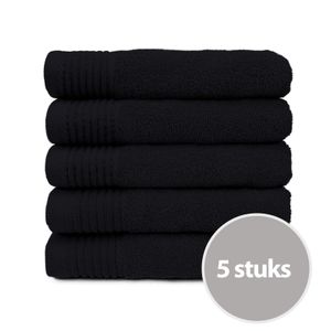 The One Badhanddoek 450 gram 70x140 cm Zwart (5 stuks)