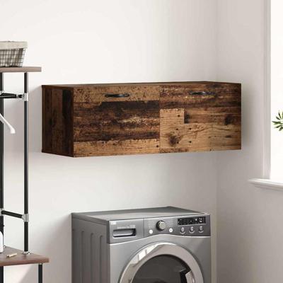 Wandkast Oud hout 100 x 36.5 x 35 cm Bewerkt hout