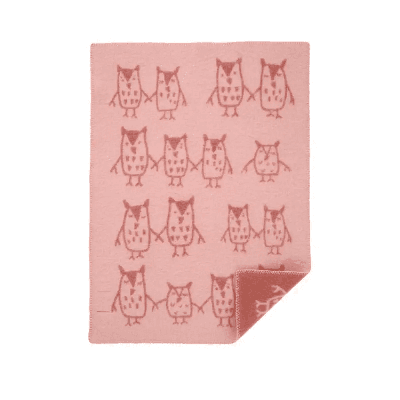 Klippan wiegdeken wol hand in hand-Roze