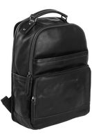 Chesterfield backpack zwart, Effen - thumbnail