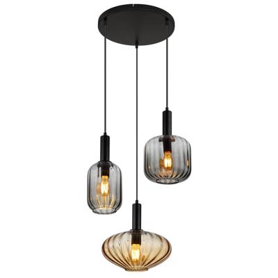Globo HanglampValletta met gekleurd glas 3-lichts - 15719-3