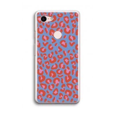 Leopard blue: Google Pixel 3 Transparant Hoesje
