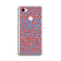 Leopard blue: Google Pixel 3 Transparant Hoesje