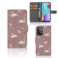 Samsung Galaxy A52 | Telefoonhoesje | Met pasjeshouder | Flamingo