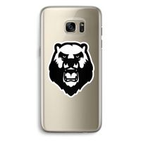 Angry Bear (white): Samsung Galaxy S7 Edge Transparant Hoesje