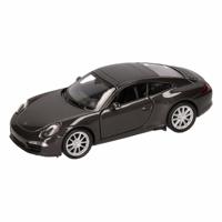 Welly Porsche modelauto - 911 Carrera S - zwart - speelgoed auto - 1:36 - 12 cm