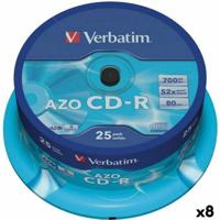 CD-R Verbatim Azo 700 MB 52x 25 Onderdelen (8 Stuks)