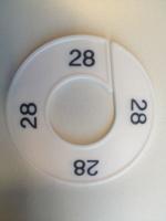 Maatring 9cm wit/zwart 28