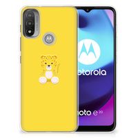 Motorola Moto E20 | E40 Telefoonhoesje met Naam Baby Leopard - thumbnail