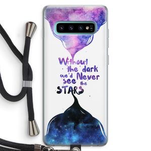 Stars quote: Samsung Galaxy S10 Plus Transparant Hoesje met koord
